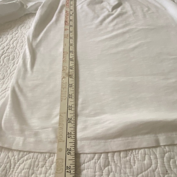 St. John's Bay White Boatneck Knit Top with 3/4 Eyelet Bell Sleeves Size Medium - Picture 8 of 8